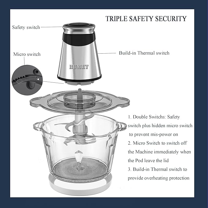 Electric food processor vegetable chopper 4 blades Small Food chopper Electric Meat grinder