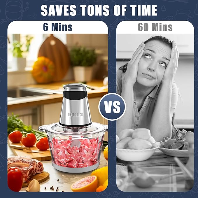Electric food processor vegetable chopper 4 blades Small Food chopper Electric Meat grinder