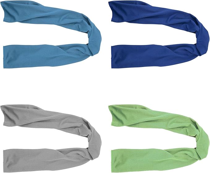 4 Pack Cooling Towels for Sports, Gym & Outdoor – 40"x12" Ice Towel for Instant Relief