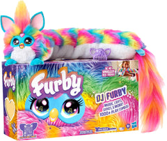 FURBY DJ Interactive Toy, Super Snuggly Rainbow Electronic Plush with Music, Lights, Motion