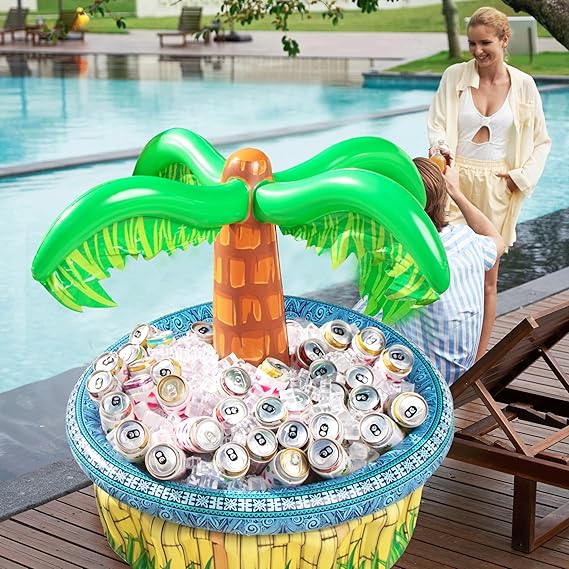 Inflatable Palm Tree Cooler – PVC Beach Party Decoration for Kids & Adults