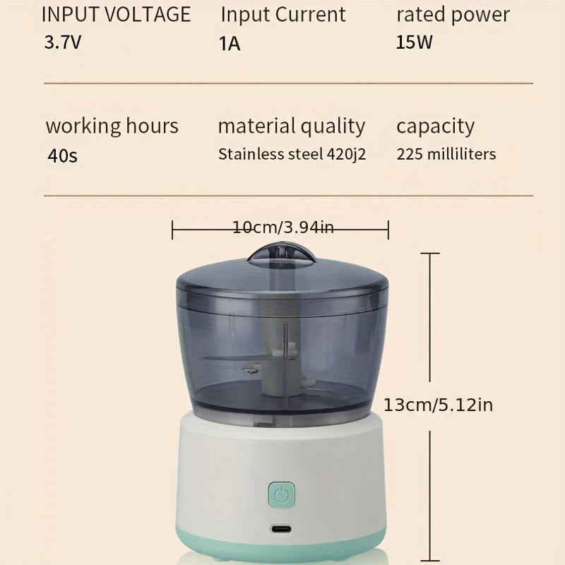 Multifunctional Food Processor - Cordless Electric Meat & Vegetable Grinder, Chopper, Meat Grinder, Dicer - Portable Mini Food Machine
