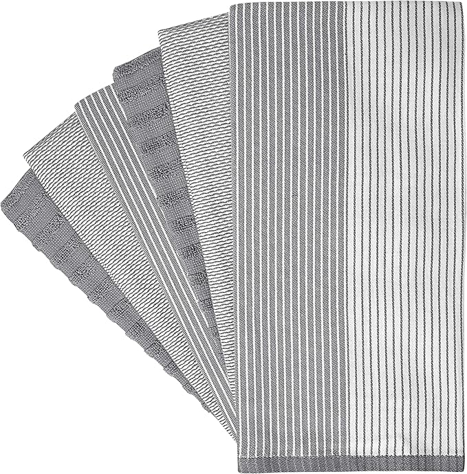 Premium Kitchen Towels | Large Cotton Kitchen Hand Towel | Flat & Terry Dish Cloths
