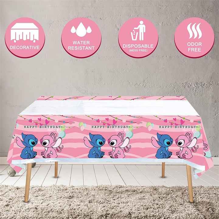 Pink Stitch Party Decorations – 101PCS Set