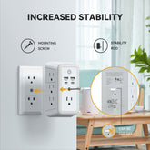 Wall Charger, Surge Protector | Outlet Extender with 4 USB Charging Ports