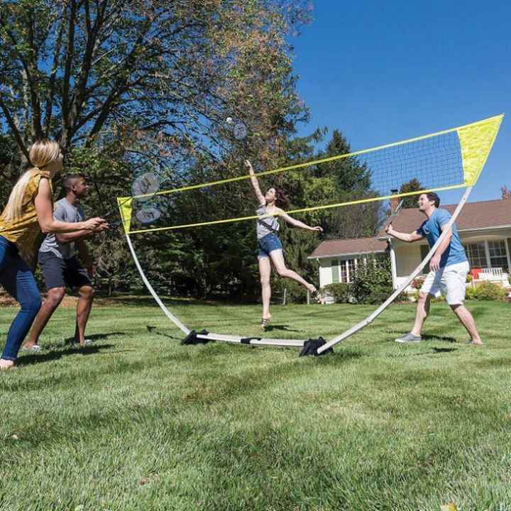 Easy Setup Badminton Set for Backyard or Beach – Includes Net, Rackets & Shuttlecocks
