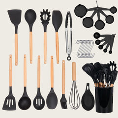 34-Piece Silicone Cooking Utensils Set – With Holder