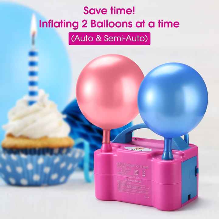 Electric Balloon Pump – 600W Dual Nozzle with Tying Tool