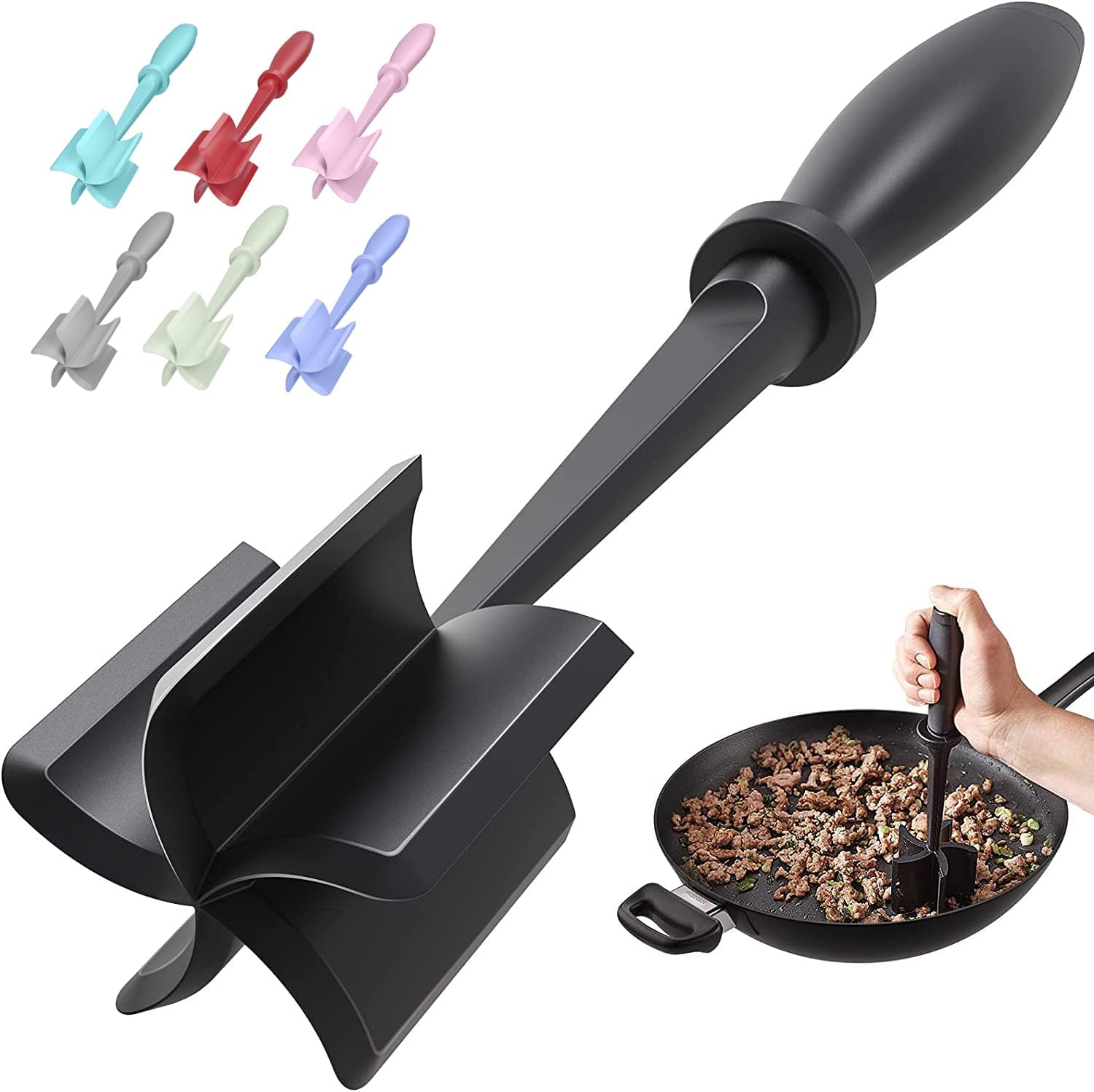 Premium Heat-Resistant Meat Chopper – Black