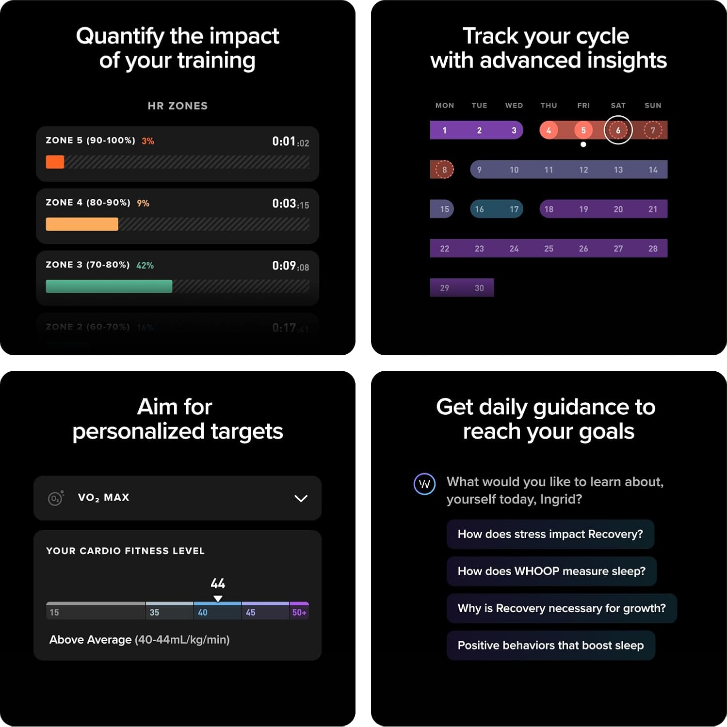 WHOOP 5.0 Fitness Tracker – Personalized Coaching & Sleep Insights