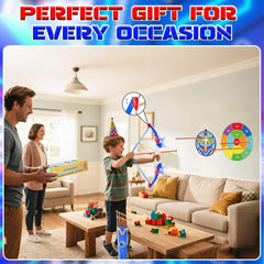 Kids Bow and Arrow Set – LED Light-Up Archery Toy with Suction Cup Arrows