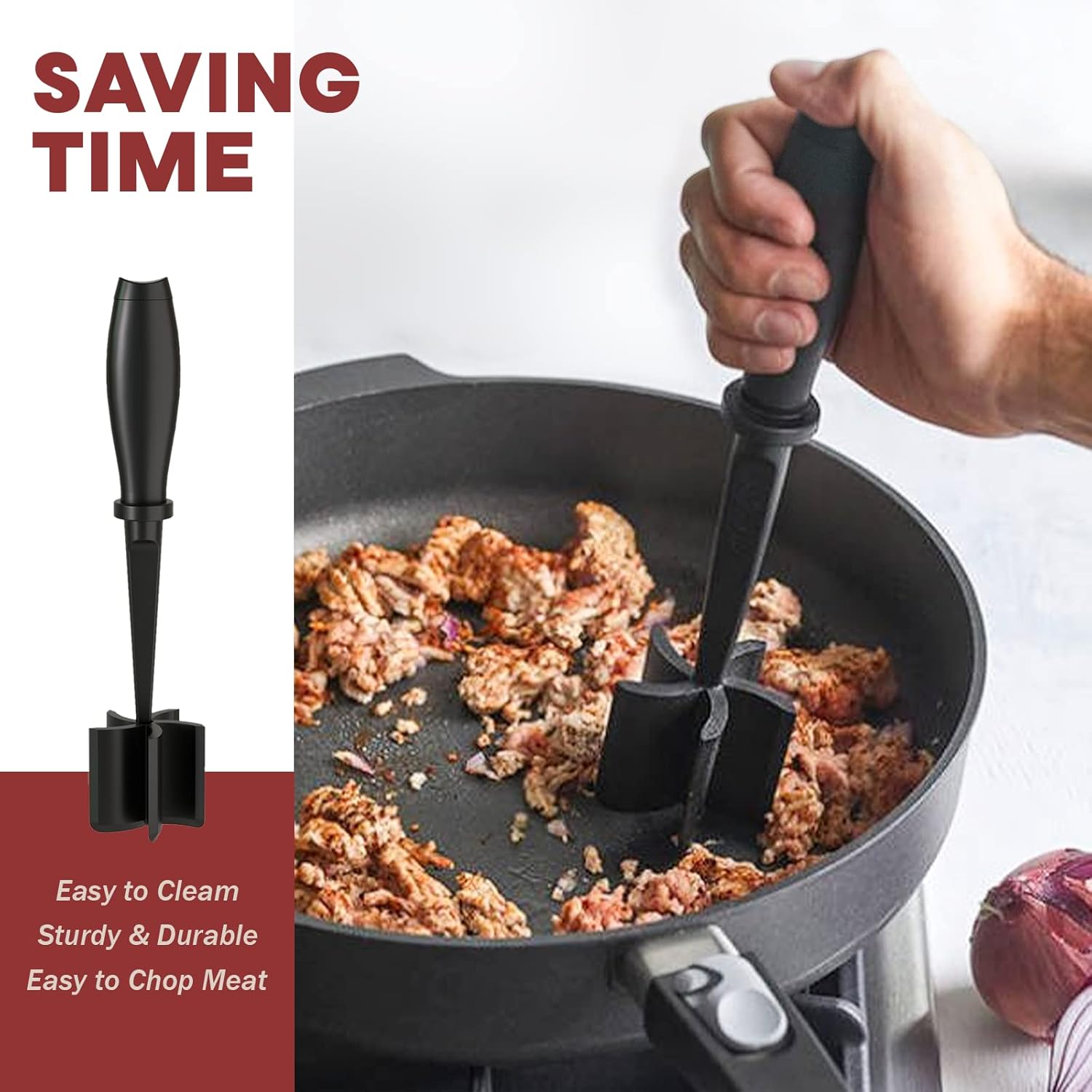 Premium Heat-Resistant Meat Chopper – Black