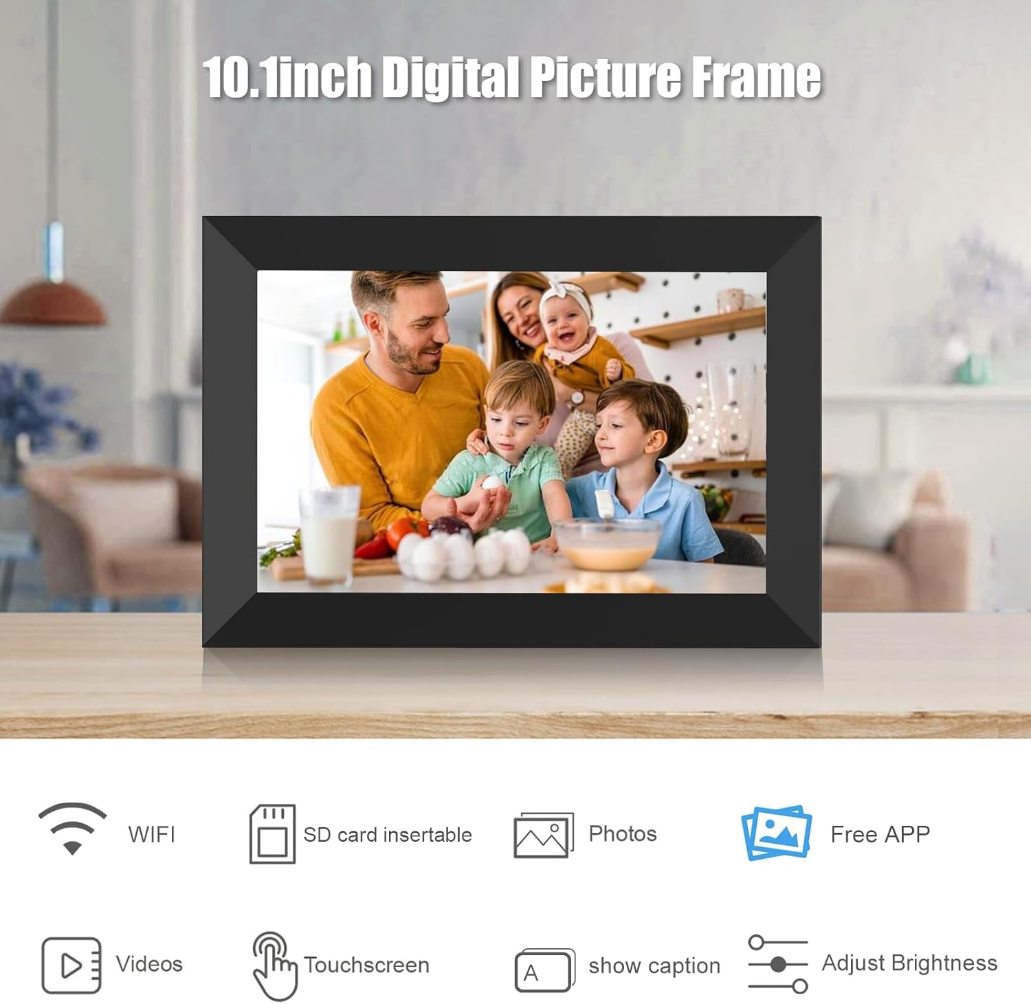 Digital Photo Frame with Touchscreen WiFi HD & App Sharing
