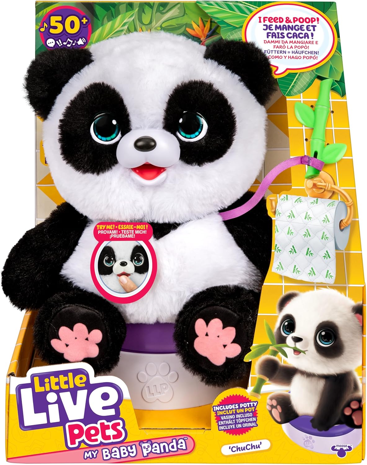 Talking Panda ChuChu – Interactive Plush with 50+ Sounds for Kids 4+