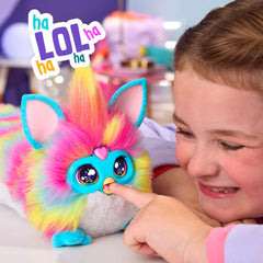 FURBY DJ Interactive Toy, Super Snuggly Rainbow Electronic Plush with Music, Lights, Motion