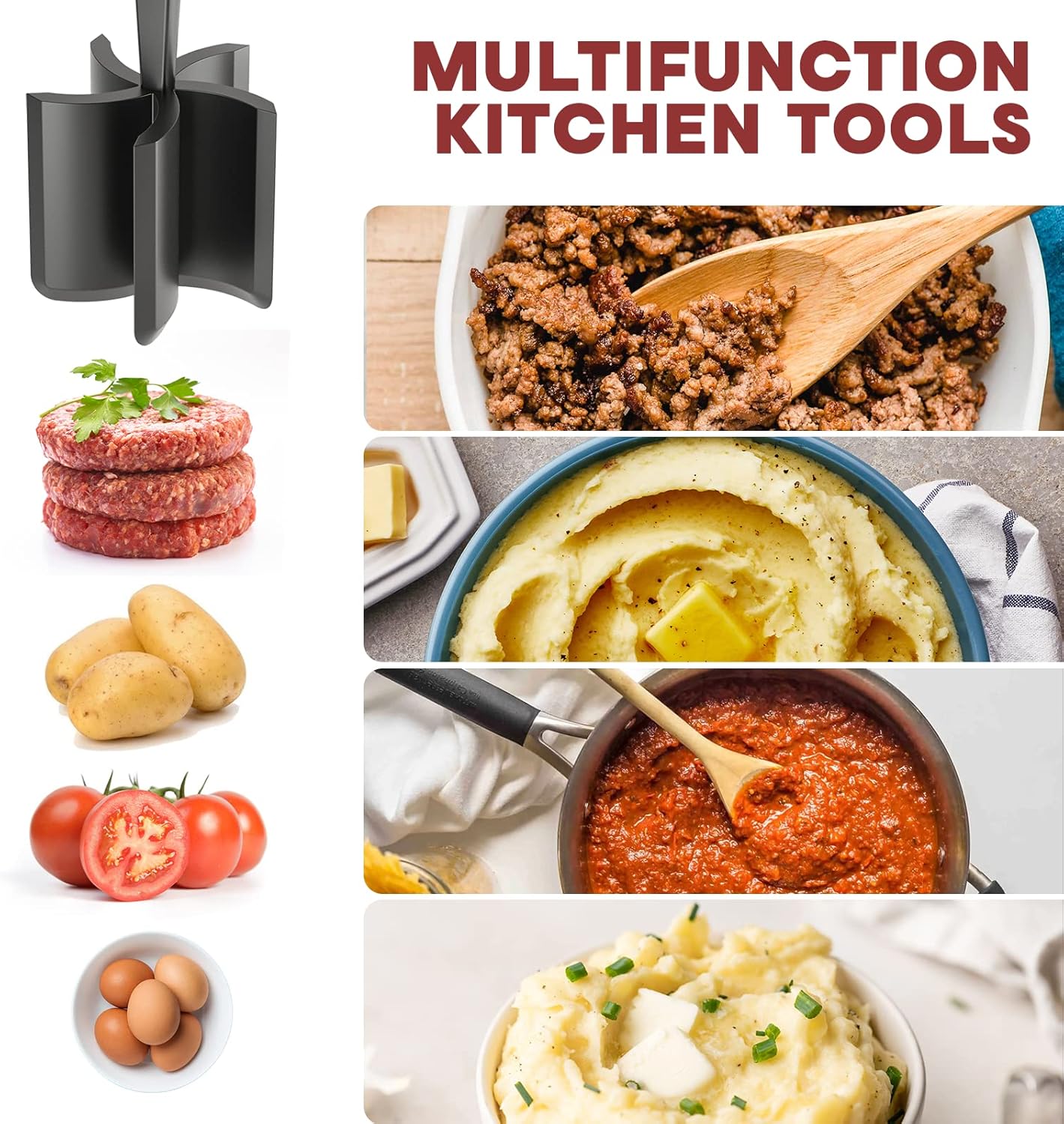 Premium Heat-Resistant Meat Chopper – Black