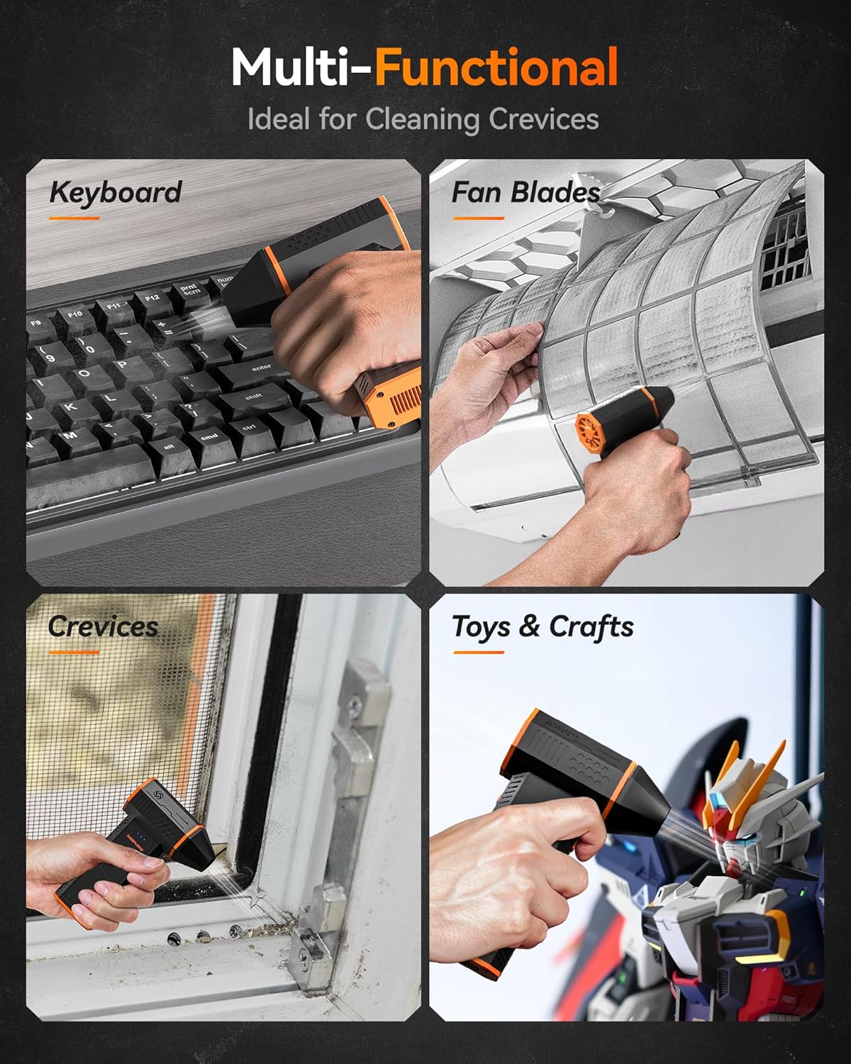 WOLFBOX MF50 Electric Compressed Air Duster – Fast Charging