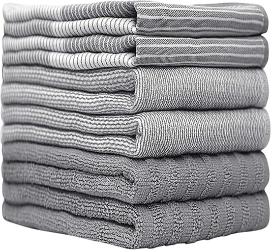 Premium Kitchen Towels | Large Cotton Kitchen Hand Towel | Flat & Terry Dish Cloths