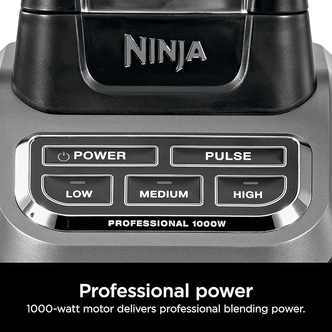 Ninja Professional Blender 1000W, Total Crushing Technology for Smoothies