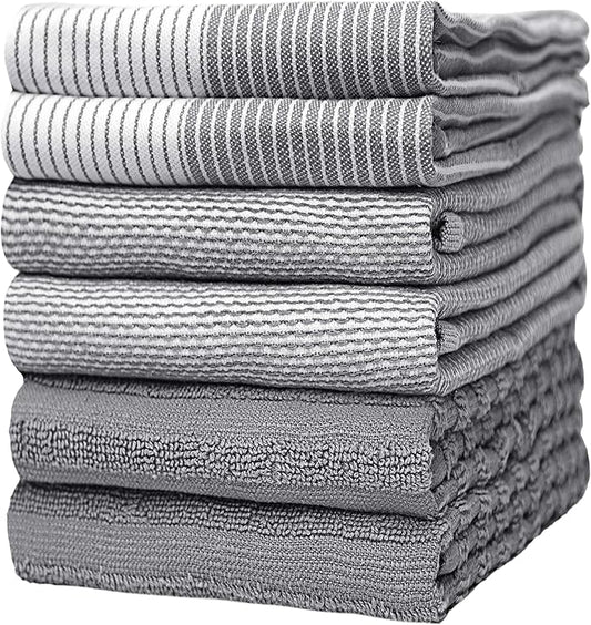 Premium Kitchen Towels | Large Cotton Kitchen Hand Towel | Flat & Terry Dish Cloths