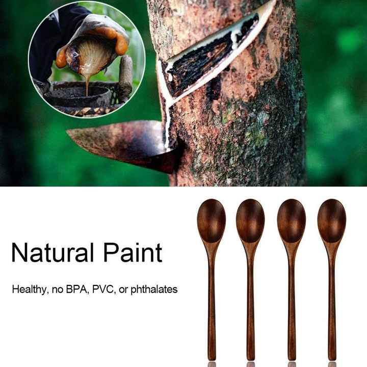 Wooden Soup Spoons – Japanese Style Kitchen Utensils for Eating & Stirring