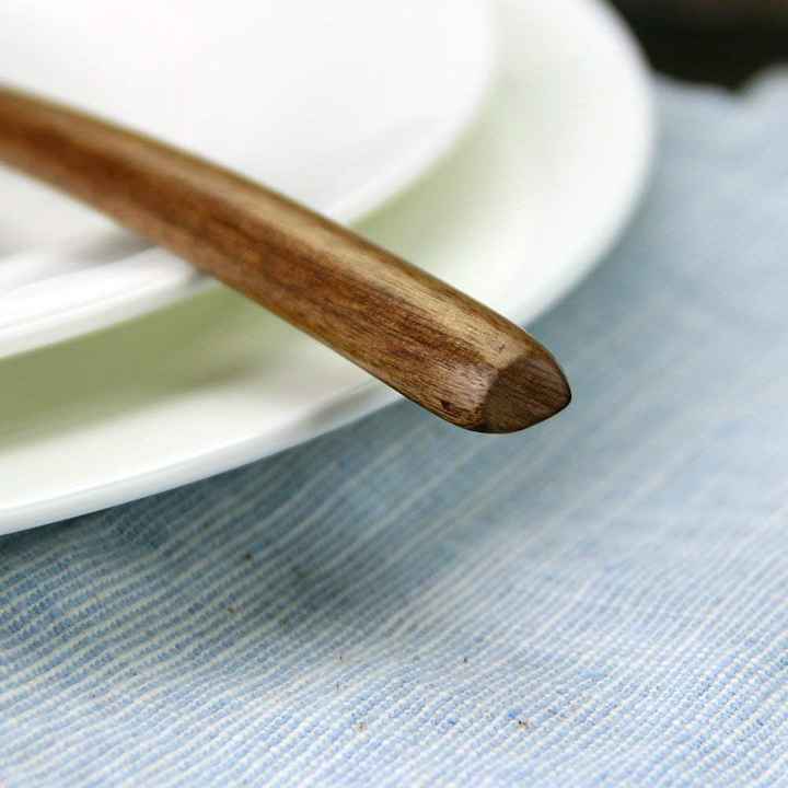 Wooden Soup Spoons – Japanese Style Kitchen Utensils for Eating & Stirring