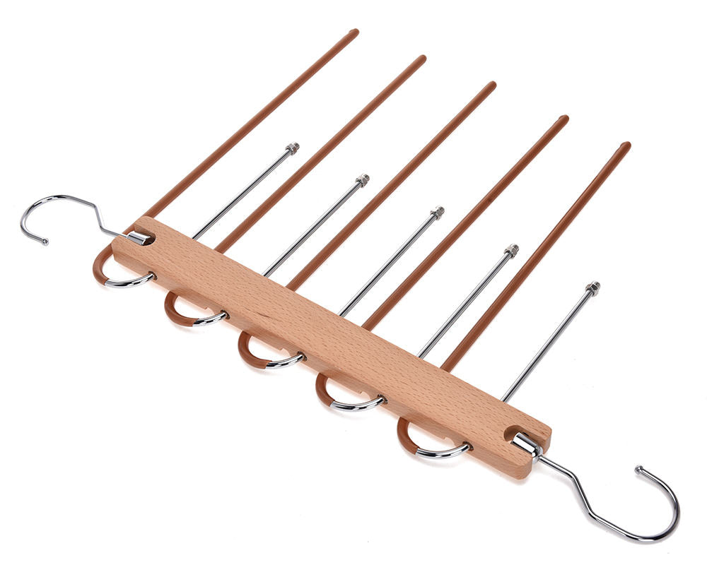 Wooden Pants Hanger – Solid, Adjustable, Space-Saving
