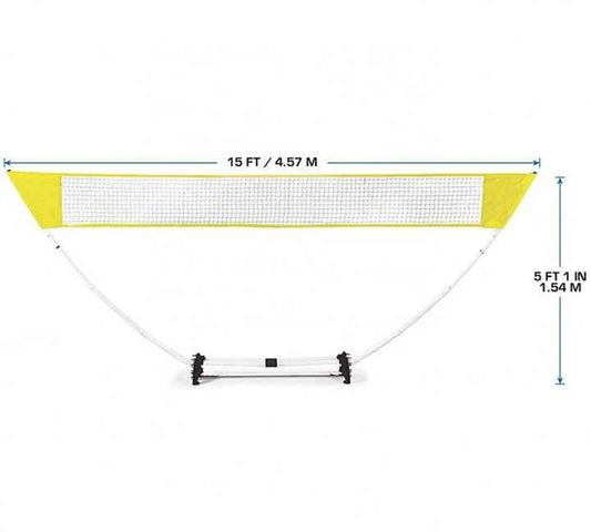 Easy Setup Badminton Set for Backyard or Beach – Includes Net, Rackets & Shuttlecocks