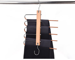 Wooden Pants Hanger – Solid, Adjustable, Space-Saving