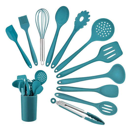 Colorful Silicone Cooking Utensils Set Promotional Item Vibrant Display of Utensils