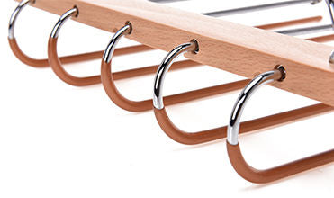 Wooden Pants Hanger – Solid, Adjustable, Space-Saving