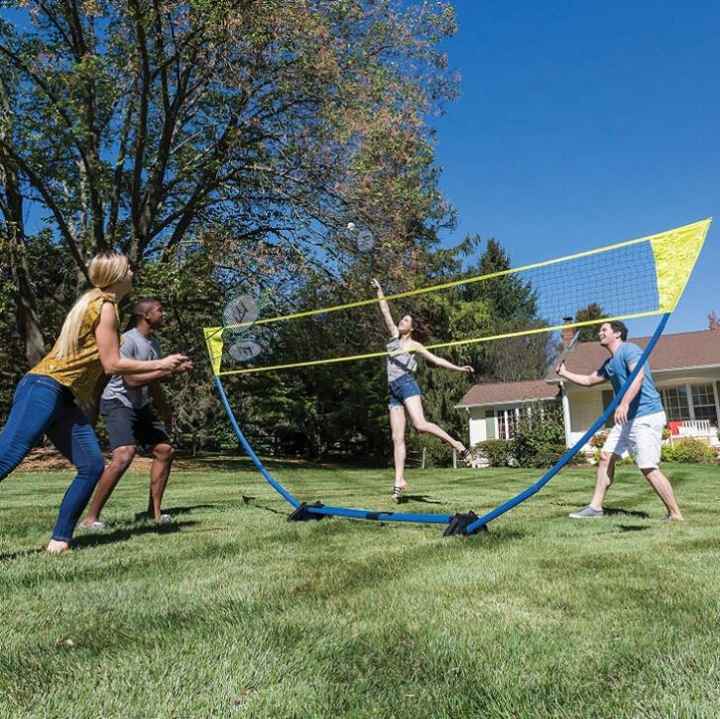 Easy Setup Badminton Set for Backyard or Beach – Includes Net, Rackets & Shuttlecocks